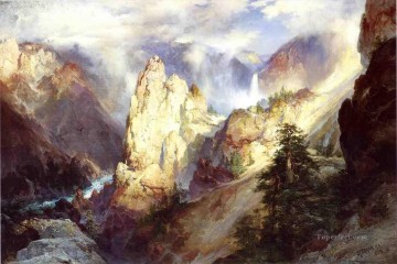 Thomas Moran Painting - Landscape Rocky Mountains School Thomas Moran